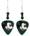 Mickey Mouse on Guitar Pick Beaded Earrings, Handmade in the USA