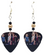 Bon Jovi Guitar Pick Beaded Earrings, Handmade in the USA