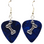 Puppy Dog Bone Charm on Guitar Pick Earrings