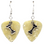 Puppy Dog Bone Charm on Guitar Pick Earrings