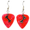 Puppy Dog Bone Charm on Guitar Pick Earrings
