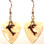 Dolphin Charm on White Guitar Pick Earrings Handmade in USA