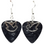 Dove Outline Charm on Guitar Pick Earrings
