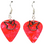 Dove Outline Charm on Guitar Pick Earrings