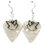 Dove Outline Charm on Guitar Pick Earrings