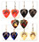 Crossed Guns Charm Guitar Pick Earrings