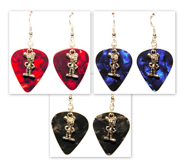 Mickey Mouse Charm Guitar Pick Earrings Handmade in USA
