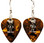 Mickey Mouse Charm on Brown Guitar Pick Earrings Handmade in USA