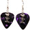 Mickey Mouse Charm on Purple Guitar Pick Earrings Handmade in USA