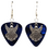 Angel Charm on Guitar Pick Earrings, Handmade in USA