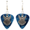 Angel Charm on Guitar Pick Earrings, Handmade in USA