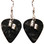 ABC Book Teacher Charm on Black Guitar Pick Earrings Handmade in USA