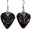 Anchor Charm on Black Guitar Pick Earrings Handmade in USA