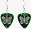 Butterfly Charm on Guitar Pick Earrings - Handmade in USA