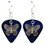 Butterfly Charm on Guitar Pick Earrings - Handmade in USA