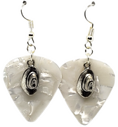 Cowboy Hat Western Charm on Guitar Pick Earrings, Handmade in the USA