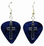 Open Cross Religious Charm on Guitar Pick Earrings, Handmade in USA