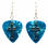 Open Cross Religious Charm on Guitar Pick Earrings, Handmade in USA