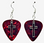 Open Cross Religious Charm on Guitar Pick Earrings, Handmade in USA