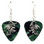 Dragon Body Charm on Guitar Pick Earrings - Handmade in USA