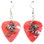 Dragon Body Charm on Guitar Pick Earrings - Handmade in USA