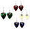 Holly Leaf Christmas Charm on Guitar Pick Earrings Handmade in the USA