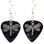 Dragonfly Charm on Guitar Pick Earrings, Handmade in USA