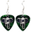 Elephant Head Charm on Guitar Pick Earrings, Handmade in USA