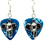Elephant Head Charm on Guitar Pick Earrings, Handmade in USA