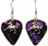 Horse Charm on Purple Guitar Pick Earrings Handmade in the USA