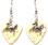 Horse Charm on White Guitar Pick Earrings Handmade in the USA