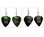 Large Owl Charm on Guitar Pick Earrings, Handmade in USA