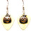 Halloween Jack-o-Lantern Pumpkin Charm on White Guitar Pick Earrings