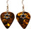 Star of David Jewish Hannukkah Charm on Brown Guitar Pick Earrings, Handmade in USA