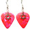 Star of David Jewish Hannukkah Charm on Pink Guitar Pick Earrings, Handmade in USA