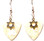 Star of David Jewish Hannukkah Charm on White Guitar Pick Earrings, Handmade in USA