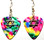 Star of David Jewish Hannukkah Charm on Tie Dye Guitar Pick Earrings, Handmade in USA