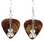 Acoustic Guitar Charm on Guitar Pick Earrings, Handmade in USA