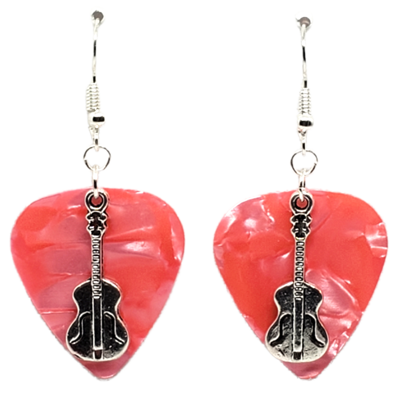 Pick Your Color Details about   Skeleton with Sombrero Charm Guitar Pick Earrings 