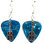 Acoustic Guitar Charm on Guitar Pick Earrings, Handmade in USA