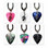 Treble Clef Music Symbol Charm on Black, Braided Guitar Pick Necklace