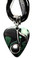 Music Note Charm on Green CamoGuitar Pick Necklace - Organza Ribbon Cord
