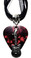 Electric Guitar Charm on Red Guitar Pick Necklace - Organza Ribbon Cord