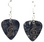 Treble Clef Music Symbol Charm on Guitar Pick Earrings, Handmade in USA