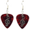 Treble Clef Music Symbol Charm on Guitar Pick Earrings, Handmade in USA