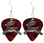 Deer Charm on Guitar Pick Earrings Handmade in the USA