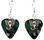 Elephant Head Charm on Guitar Pick Earrings, Handmade in USA
