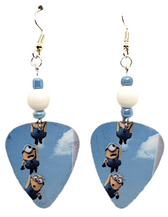 Minions from Despicable Me Movie Guitar Pick Earrings, Handmade in the USA