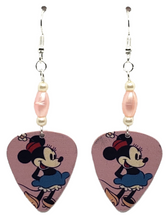 Minnie Mouse Guitar Pick Earrings, Handmade in the USA