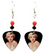 Marilyn Monroe Guitar Pick Earrings, Handmade in the USA